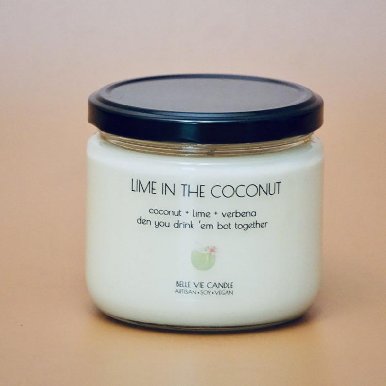 summer decor ideas: lime in the coconut candle