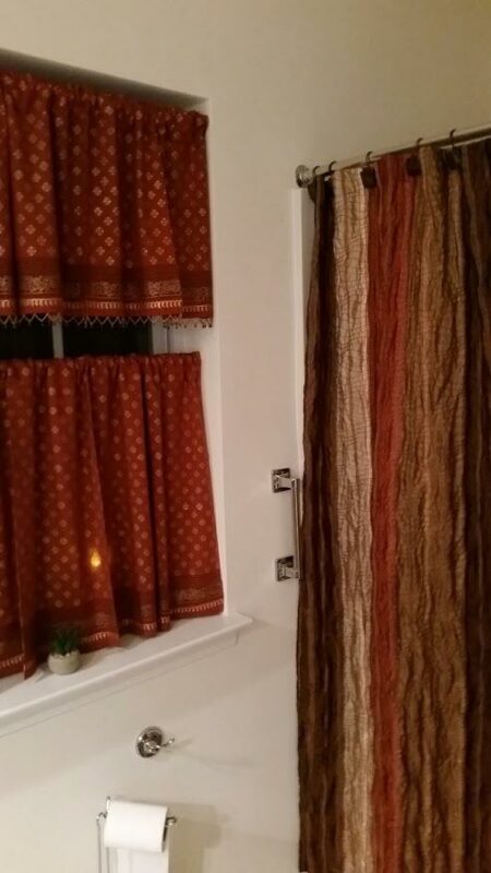 Shimmering Goldstone curtains