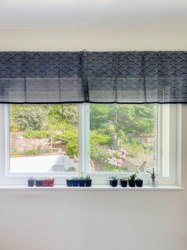 Pacific Blue valance curtains