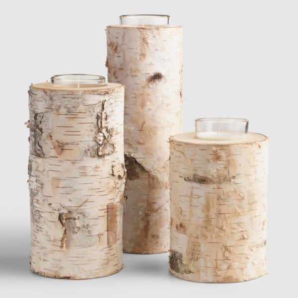 birch wood candles