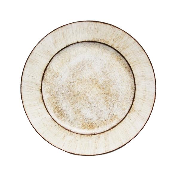 rustic cream charger plate