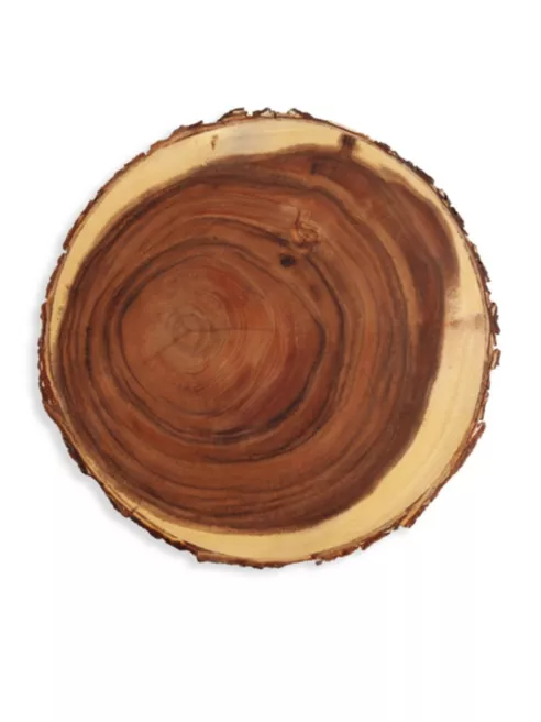 wood slice charger plate