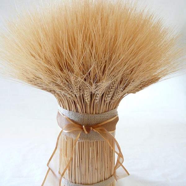 Wheat bundle place cards for Thanksgiving table setting