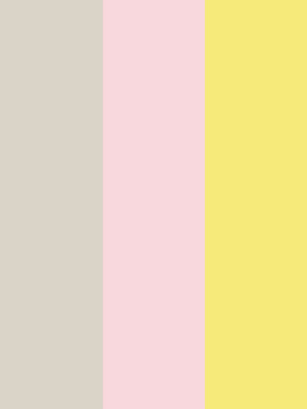 colors that go with yellow and grey: pink