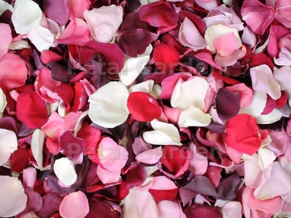 dried rose petals for a romantic bubble bath