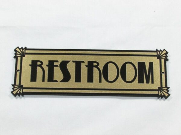 Art Deco style sign for bathroom