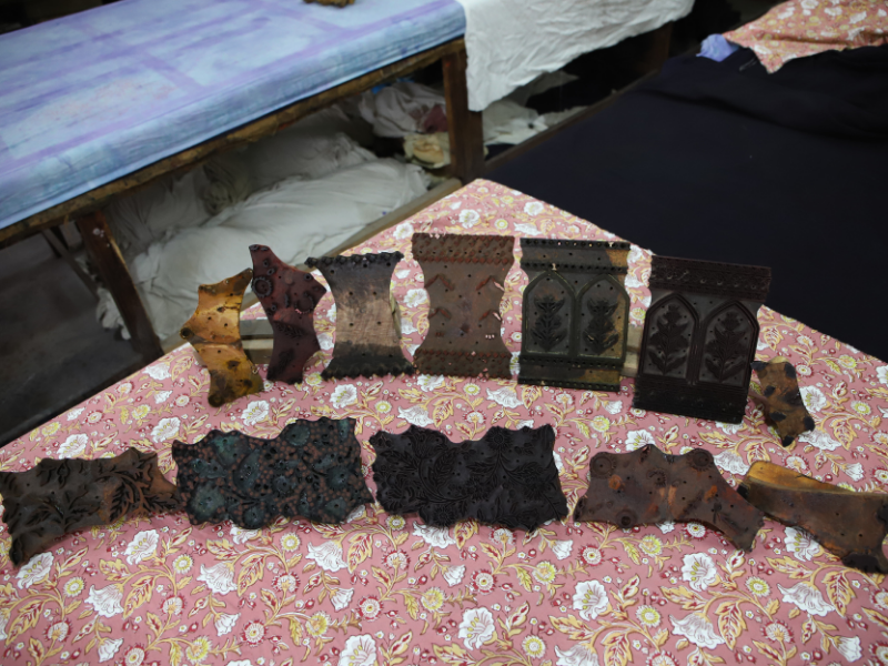 set of carved wooden block for Indian woodblock printing