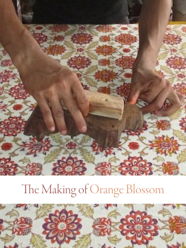 Block Printing A Vintage Floral Print On Fabric: Behind The Scenes