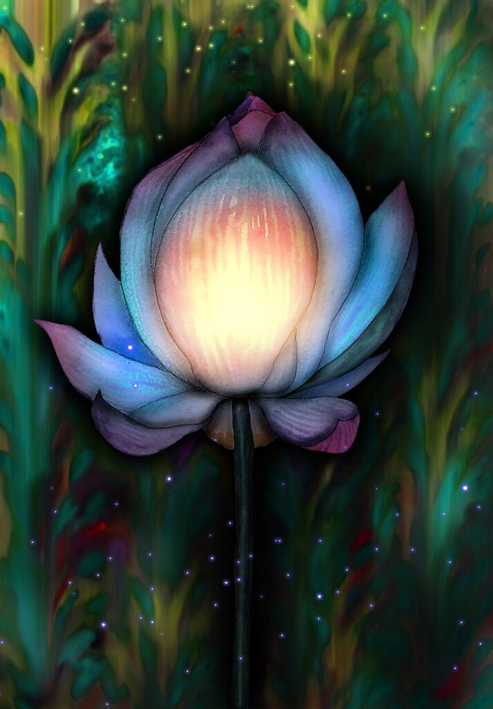 drawing of lotus flower meaning by  Victoria Borodinova