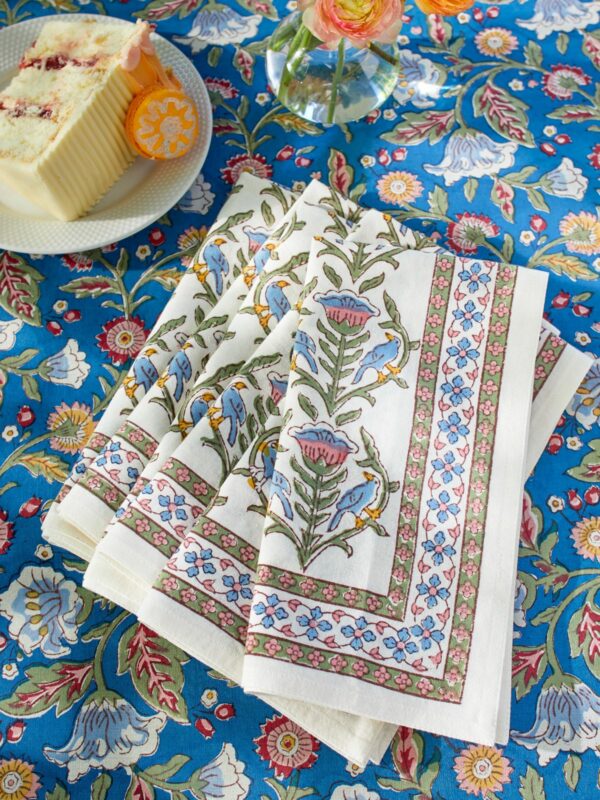 French country cloth napkins with floral pattern