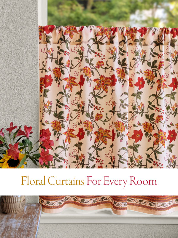6 Charming Fl Curtains For Your Living Room And Kitchen