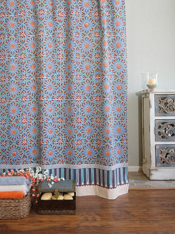 floral Moroccan shower curtain
