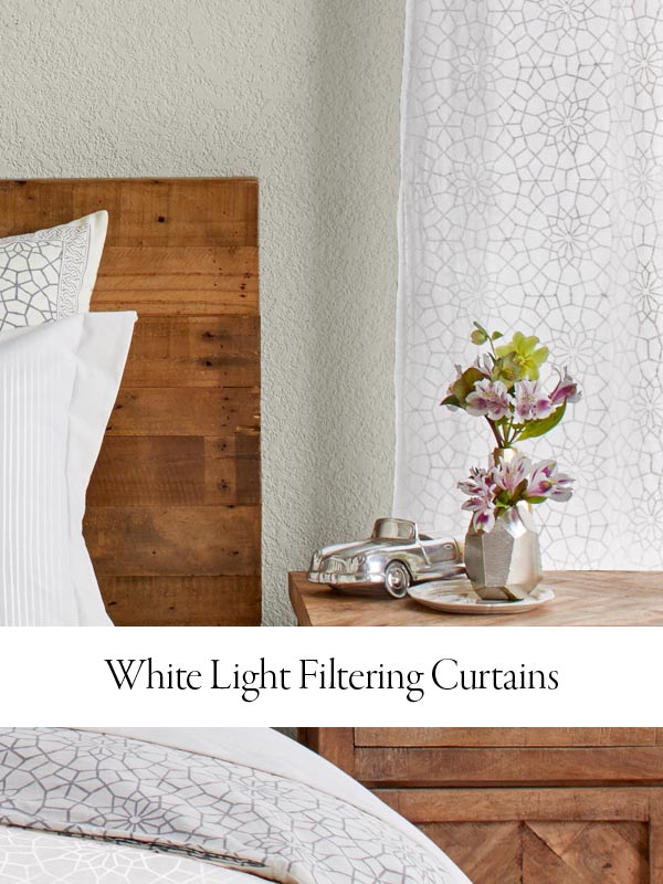White light filtering curtains