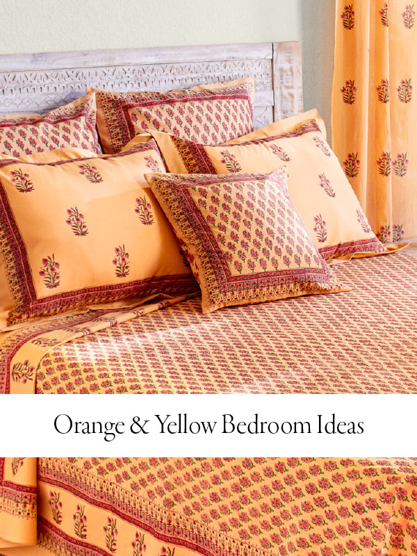 Orange and yellow bedroom ideas