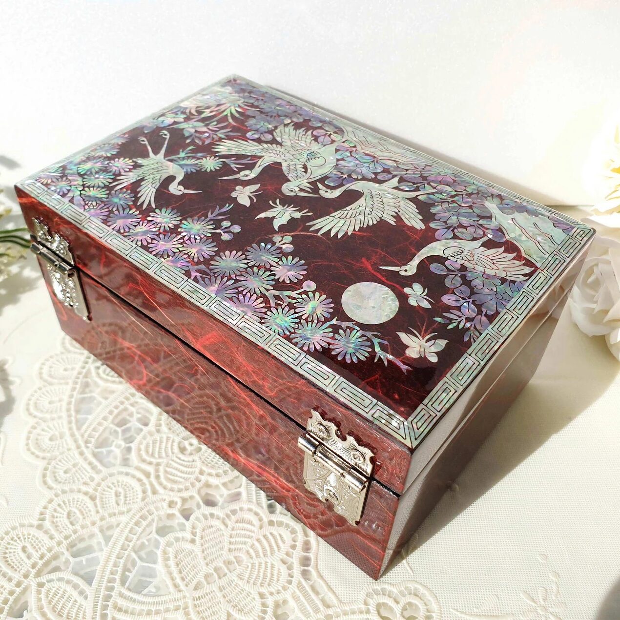 Mother of pearl jewelry box