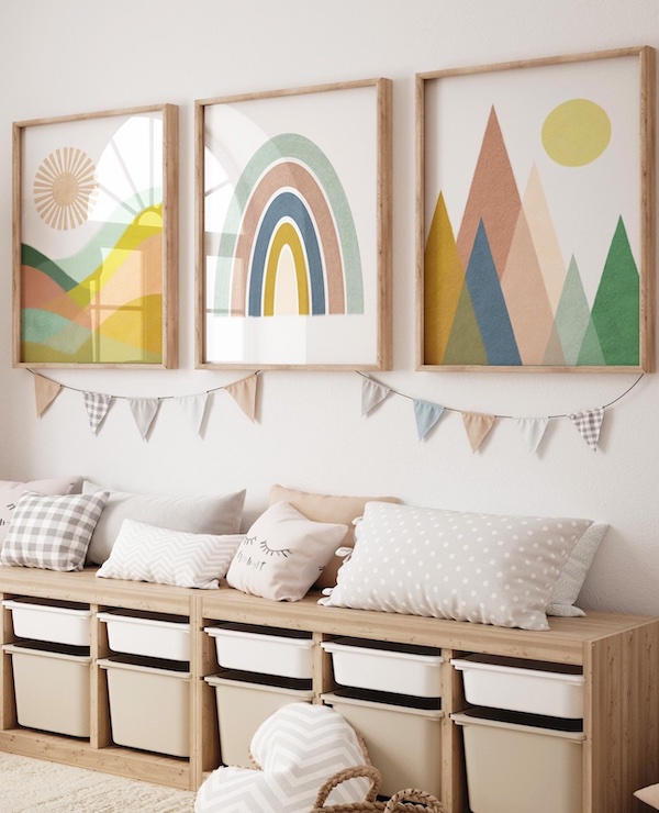 How to style a calming kid's room with minimalist color palette