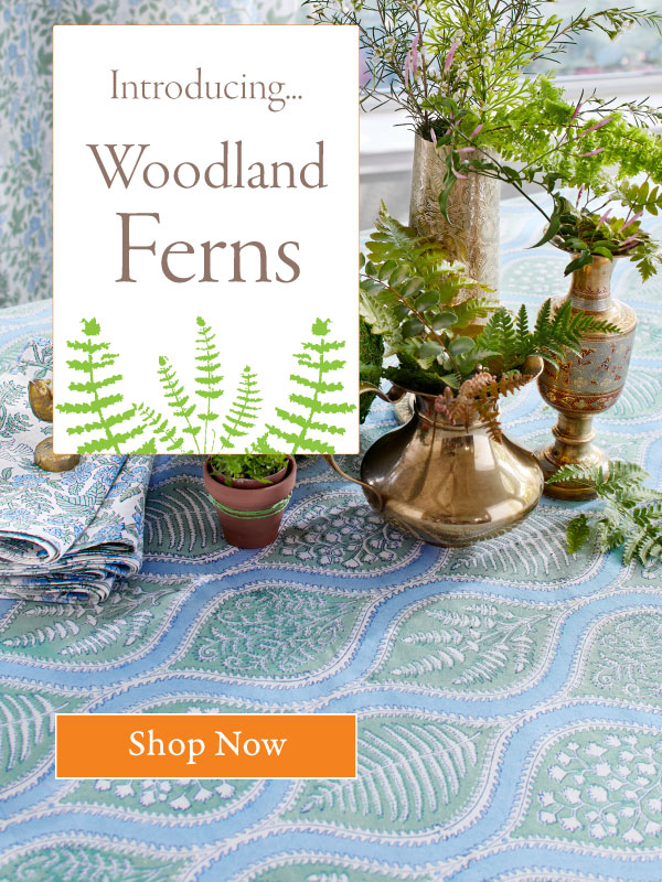 Hand made, fair trade wood block print linens and curtains.