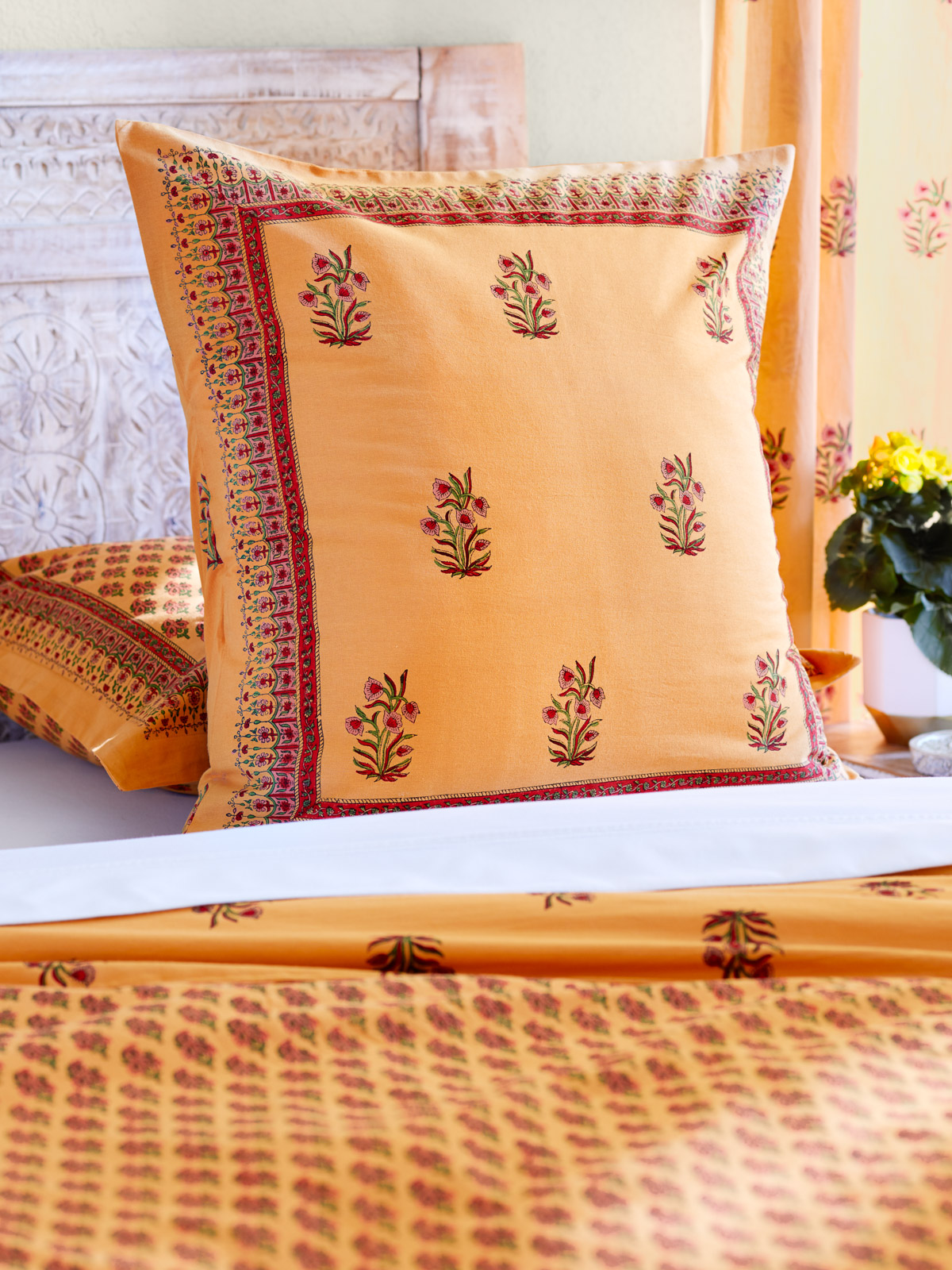 Indian Summer (CP) ~ Decorative Orange Paisley European Sham