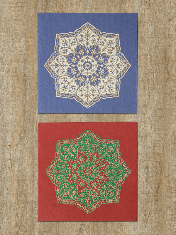 Blank thank you note card set, Festive Saffron Marigold