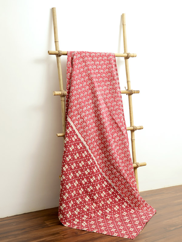 Anita Yadav ~ Vintage Kantha Quilt Sari Throw