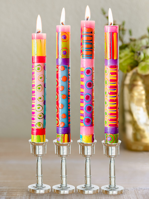 Carnival Carousel ~ Hand-Painted Taper Candles