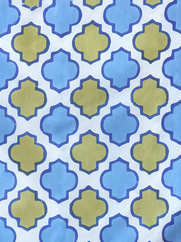 Casablanca (CP) ~ Moroccan Quatrefoil Kitchen Curtain