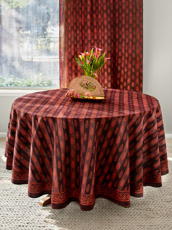 Chocolate and Caramel ~ Round Tablecloth