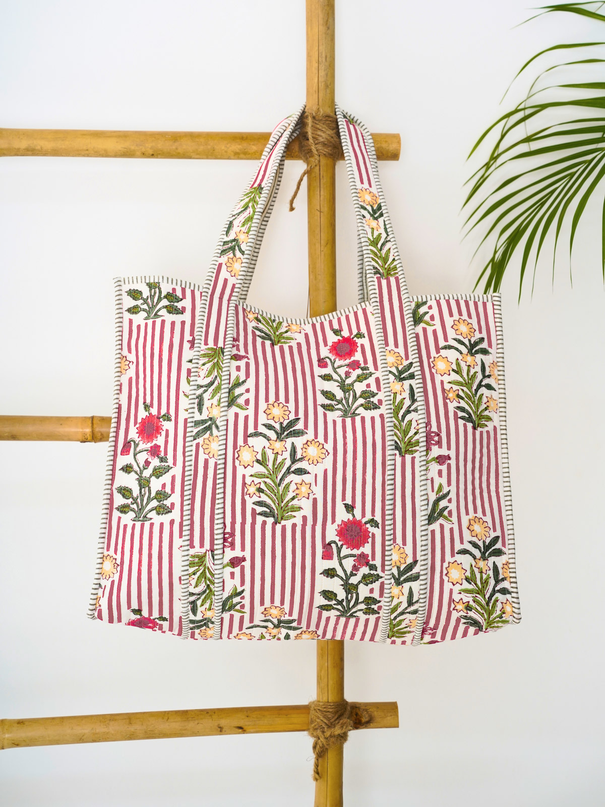 Crimson Jardin ~ Quilted Shopping Tote Bag (JUST LAUNCHED)