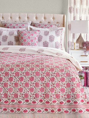 Dahlia Daydreams ~ Pink Floral Romantic Duvet Cover