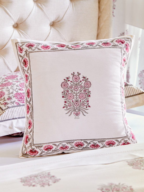 Dahlia Daydreams - CP ~ Pink Floral Romantic Throw Cushion Cover