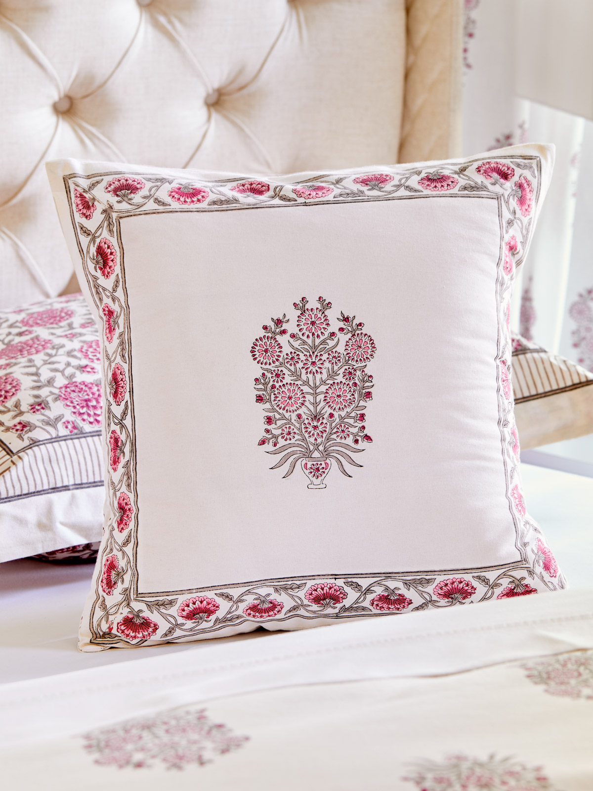 Dahlia Daydreams - CP ~ Pink Floral Romantic Throw Cushion Cover
