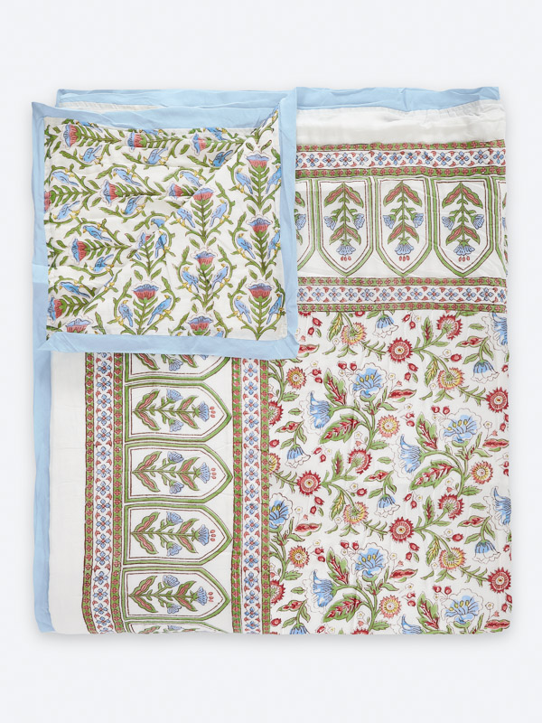 Enchanted - Ivory ~ Jaipuri Razai Quilt