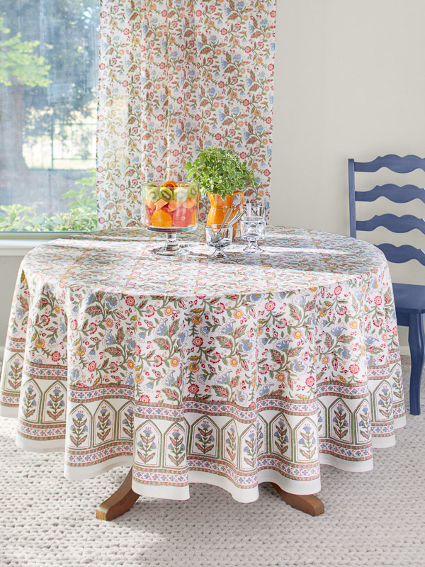Enchanted - Ivory ~  Round Tablecloth