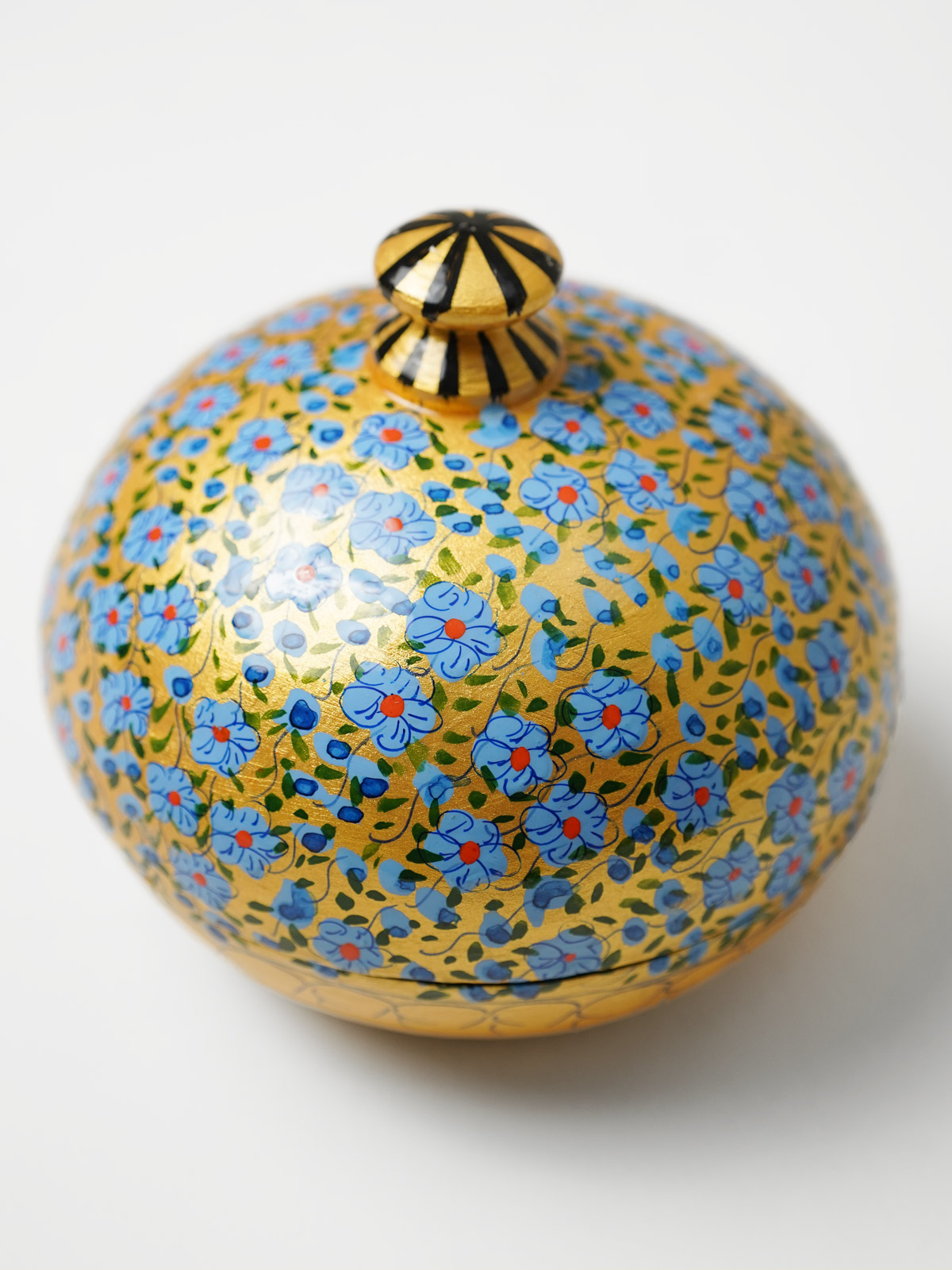 Forget-Me-Not-Forever ~ Hand Painted Paper Mache Jewelry Box