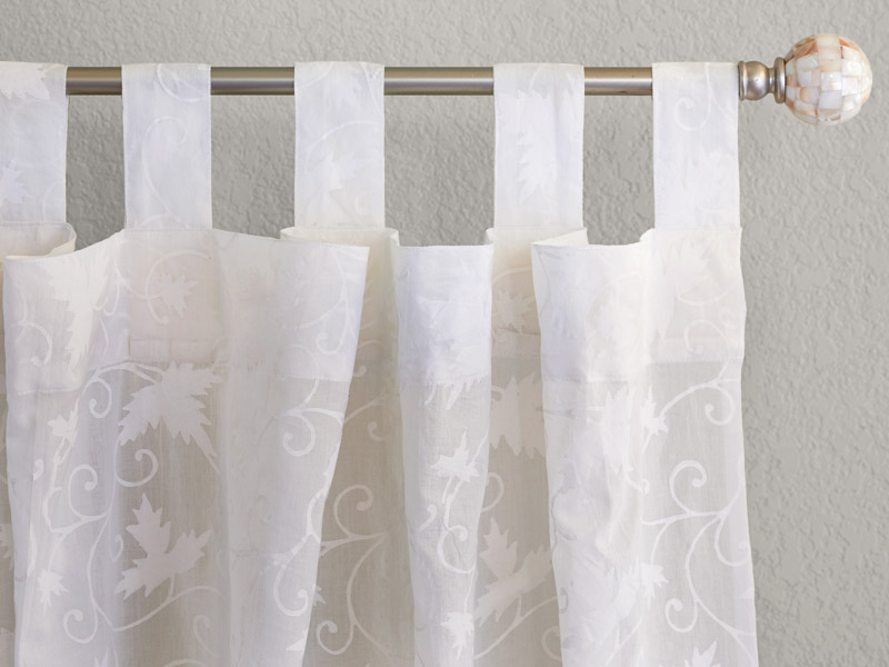 Fl White Sheer Curtain Panel, White Tab Top Curtains