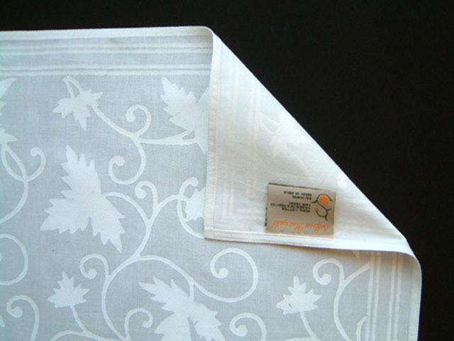 Cloth Dinner Napkins-Flax Cotton-20X20 Inch with Lace -Natural