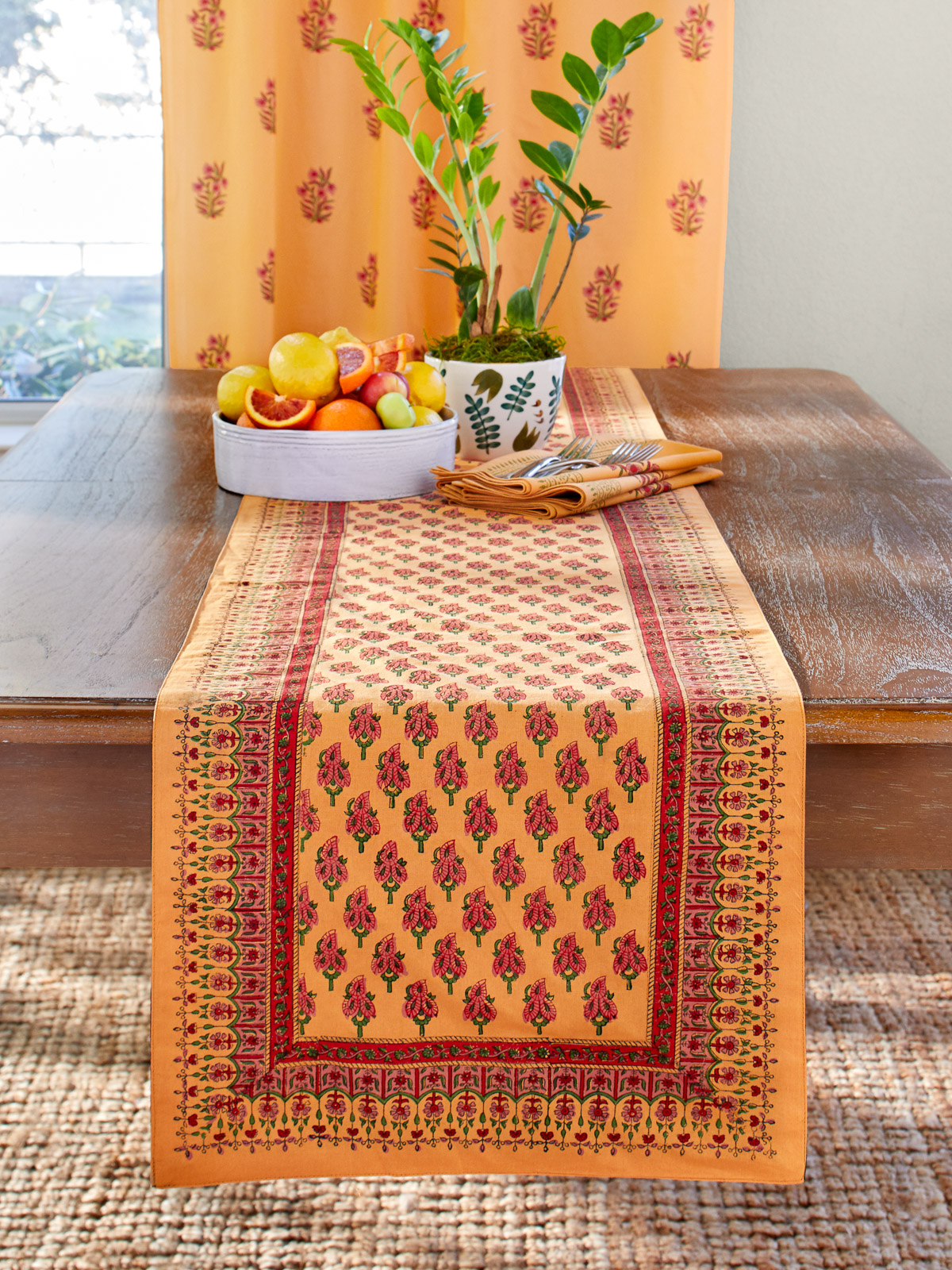 Indian Summer ~ Elegant Orange Table Runner