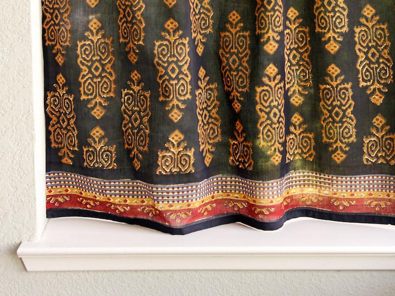 Black kitchen curtain, Kilim, Turkish Saffron Marigold