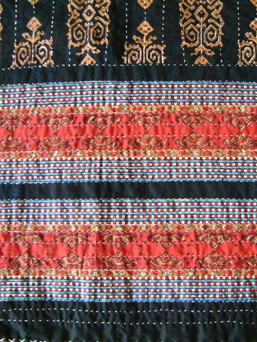 Exotic Designer Black Gold King Quilt Bedspread Cotton Coverlet ...