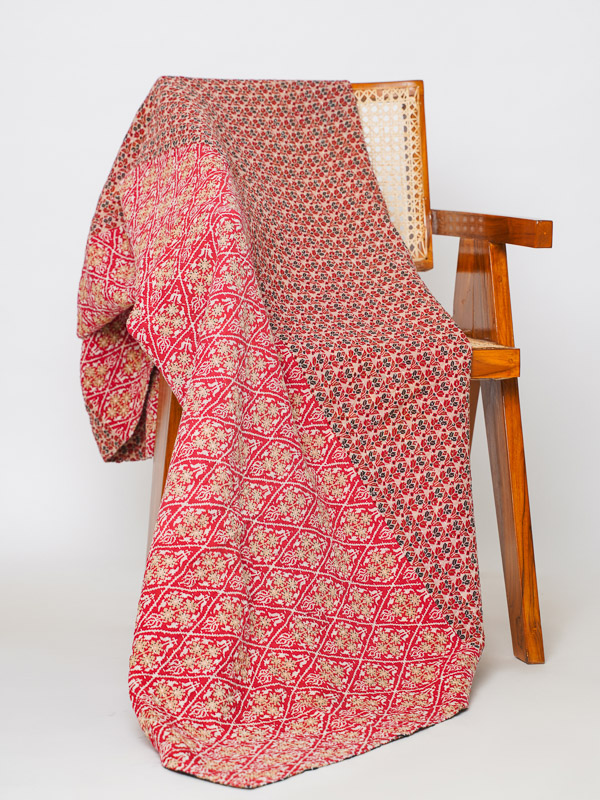Mamta Jangid ~ Vintage Kantha Quilt Sari Throw