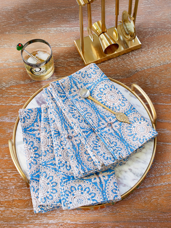 Mosaique Bleue - Medallion ~ Dinner Napkins