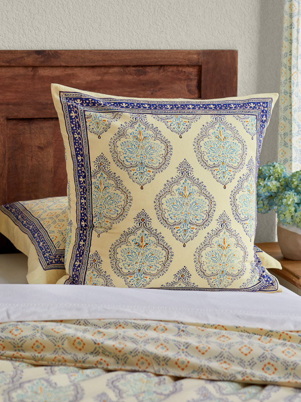 Morning Dew ~ French Country Romantic Yellow Blue Euro Sham
