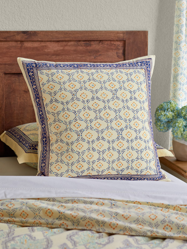 Morning Dew (CP) ~ French Country Trellis Yellow Euro Sham