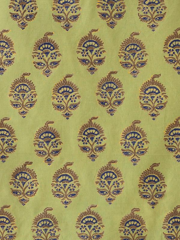 Memories of Shalimar ~ Asian India Green Fabric Swatch