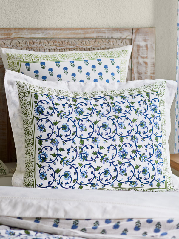 Moonlit Taj ~ Exotic Turquoise Pillow Sham Flanged