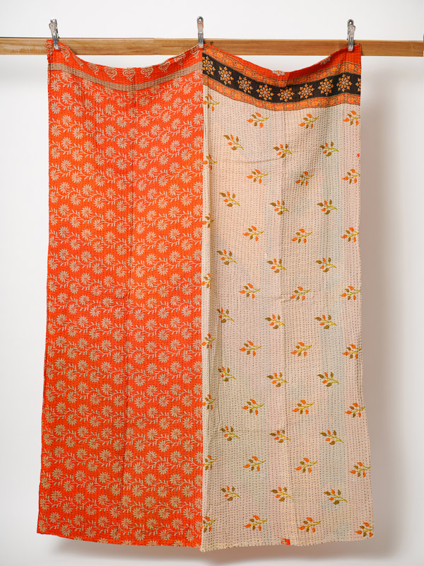 Niharika Bilkha ~ Vintage Kantha Quilt Sari Throw