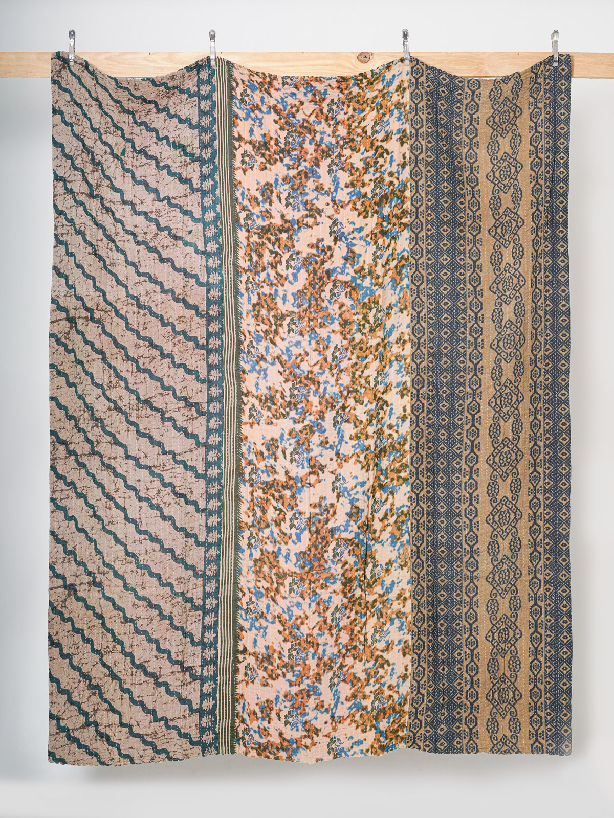 Indigo Palace Jewel Queen Kantha Quilt
