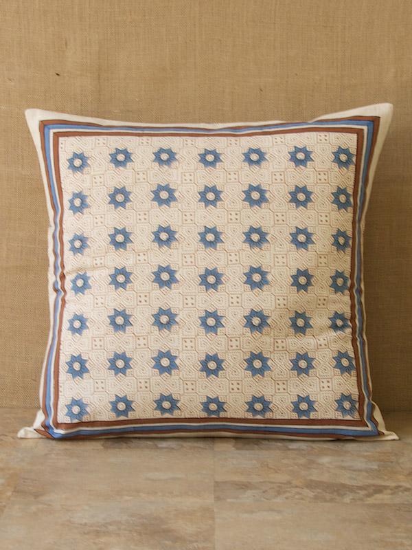Ocean Breezes (CP) ~ Rustic Blue Brown Moroccan Beach Euro Sham