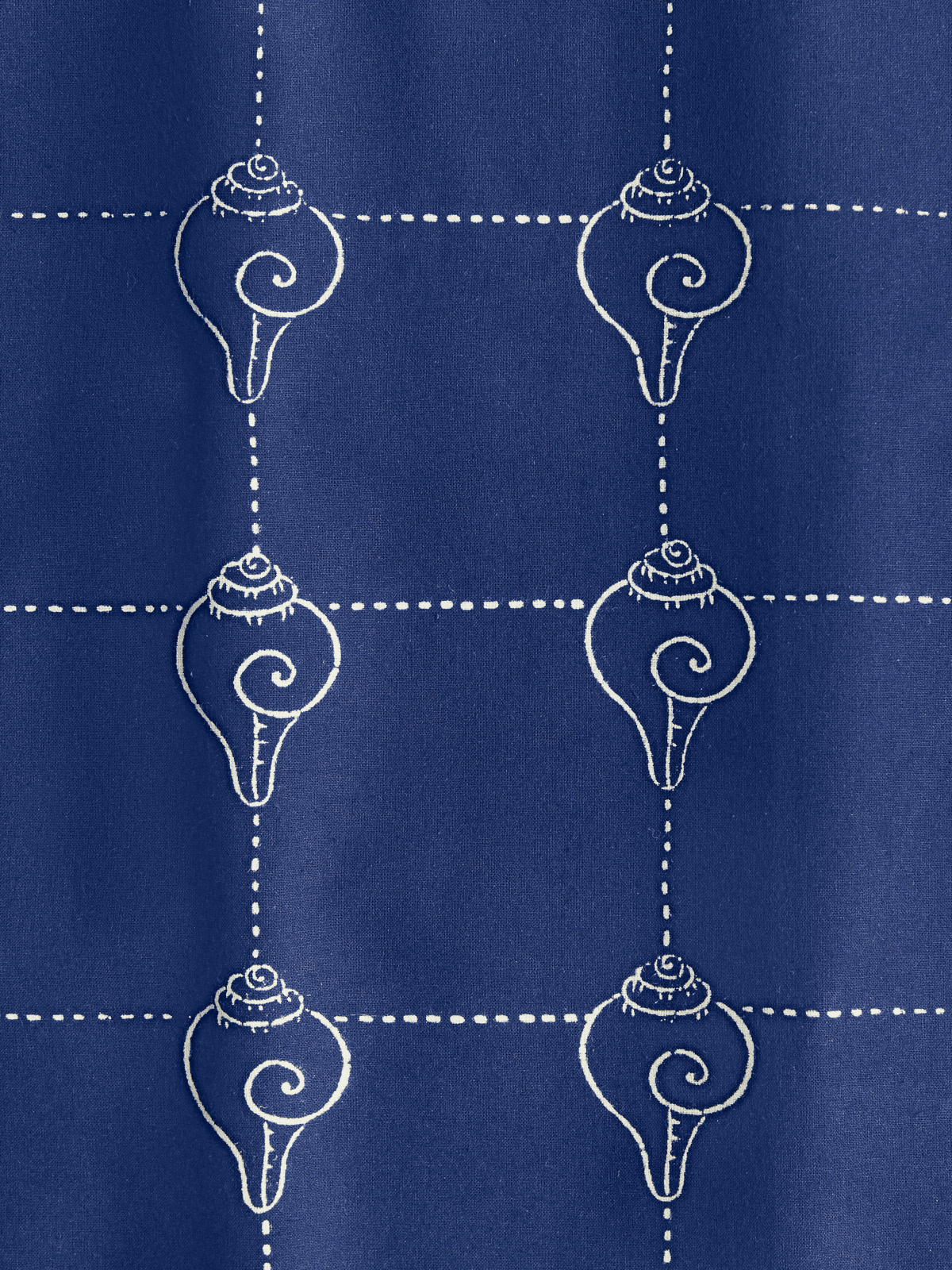 Pacific Blue (CP) ~ Ivory and Blue Fabric With Coastal Print