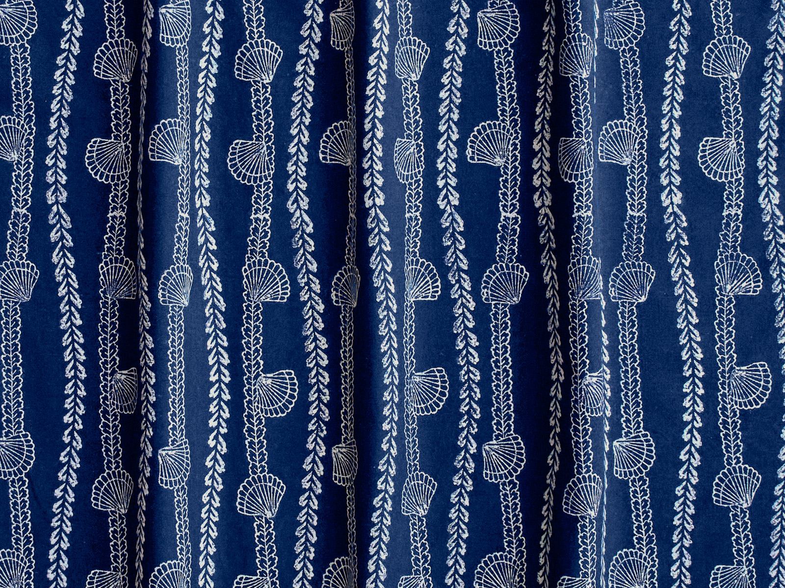 Rustic, Coastal, Window Valance, Navy blue | Saffron Marigold